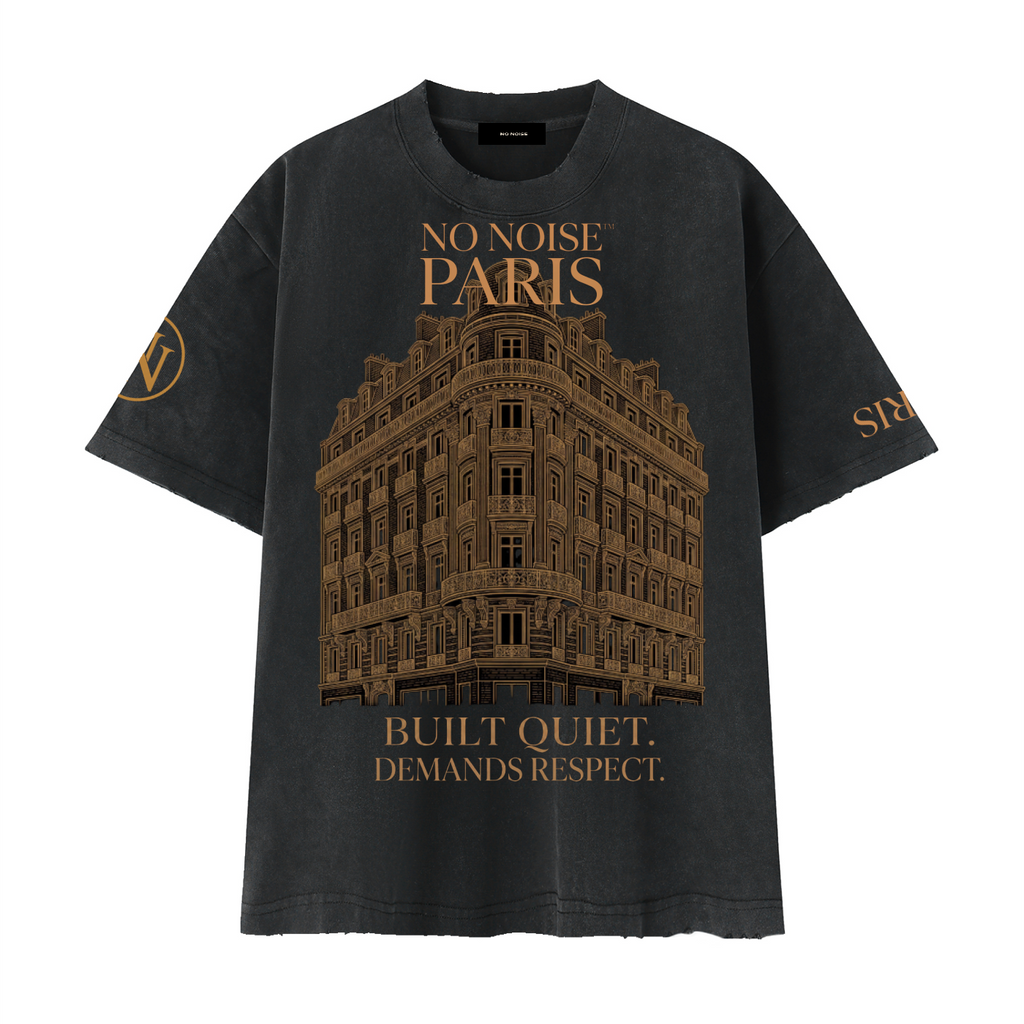 NO NOISE The Silent Code Tee — Washed Black
