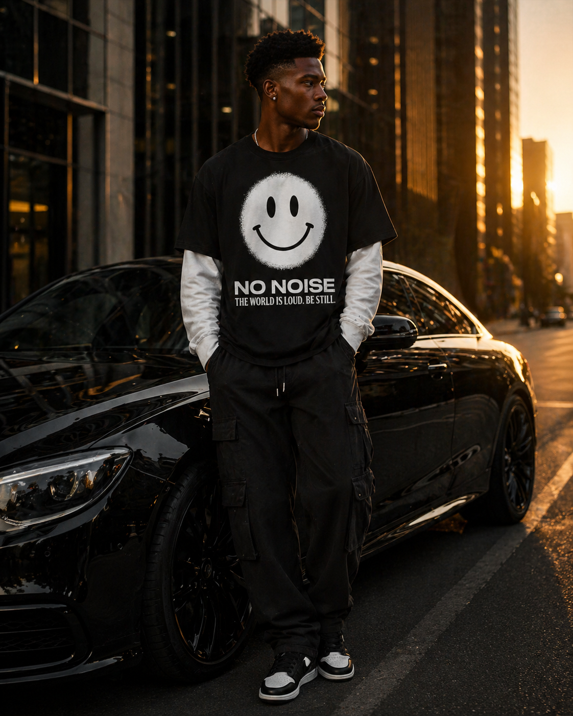 NO NOISE™ HAPPY PLACE LAYERED TEE