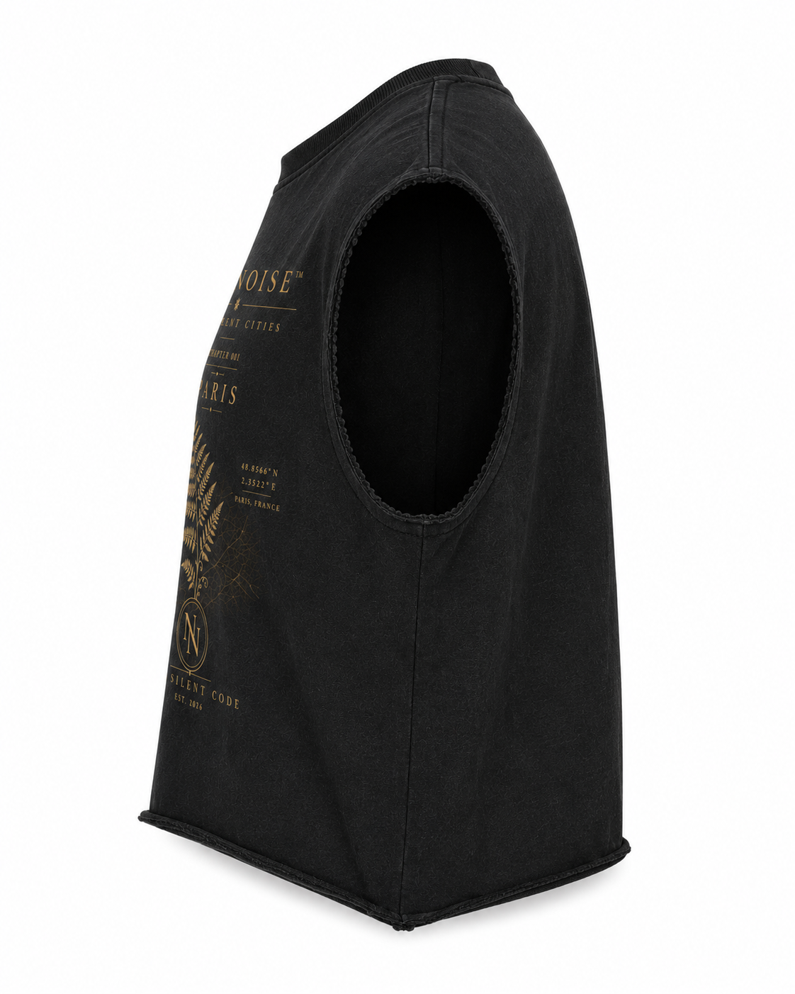 NO NOISE™ French Terry Boxy Tank — Black