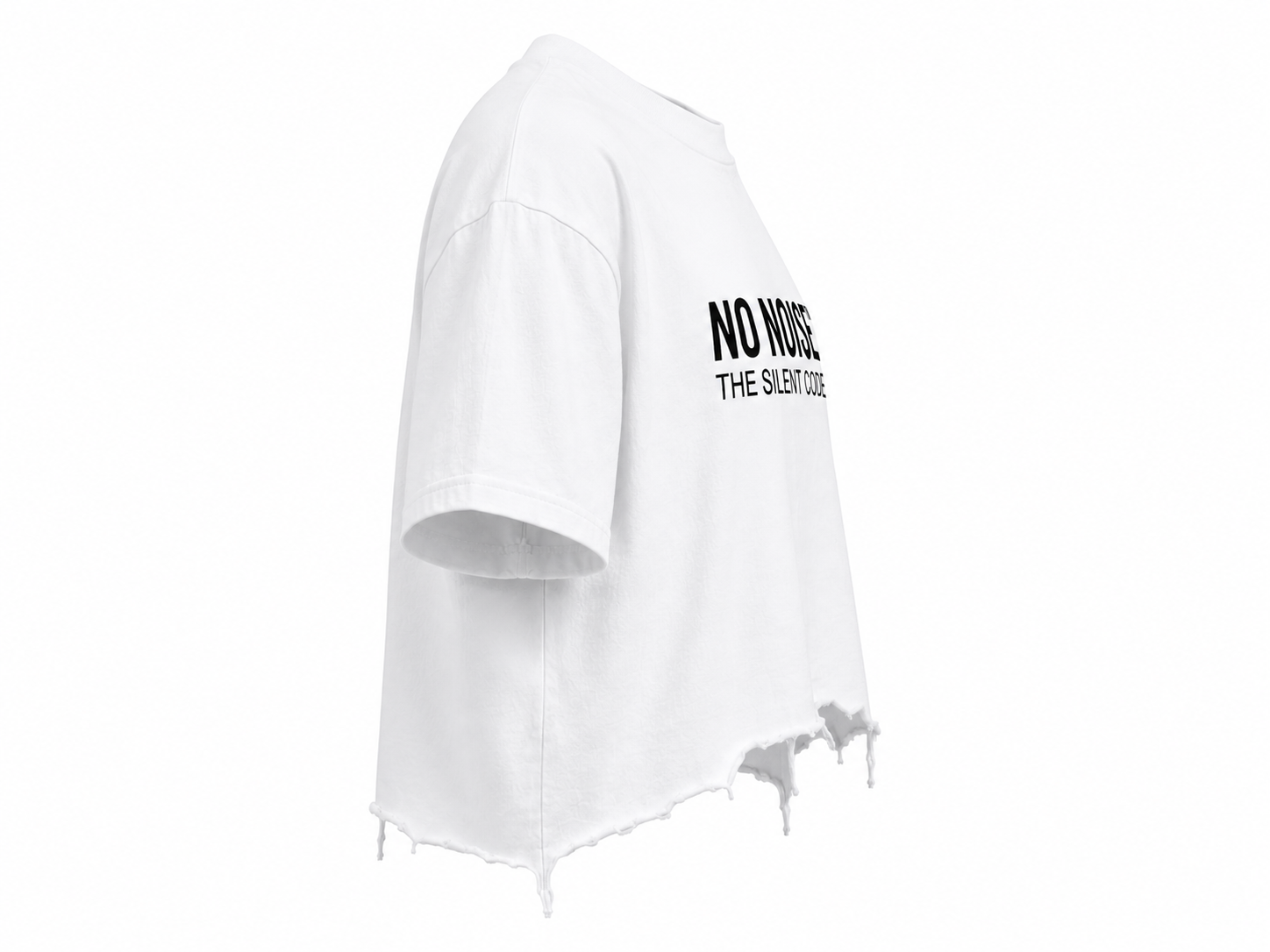 NO NOISE™ Be Still Distressed Tee — White