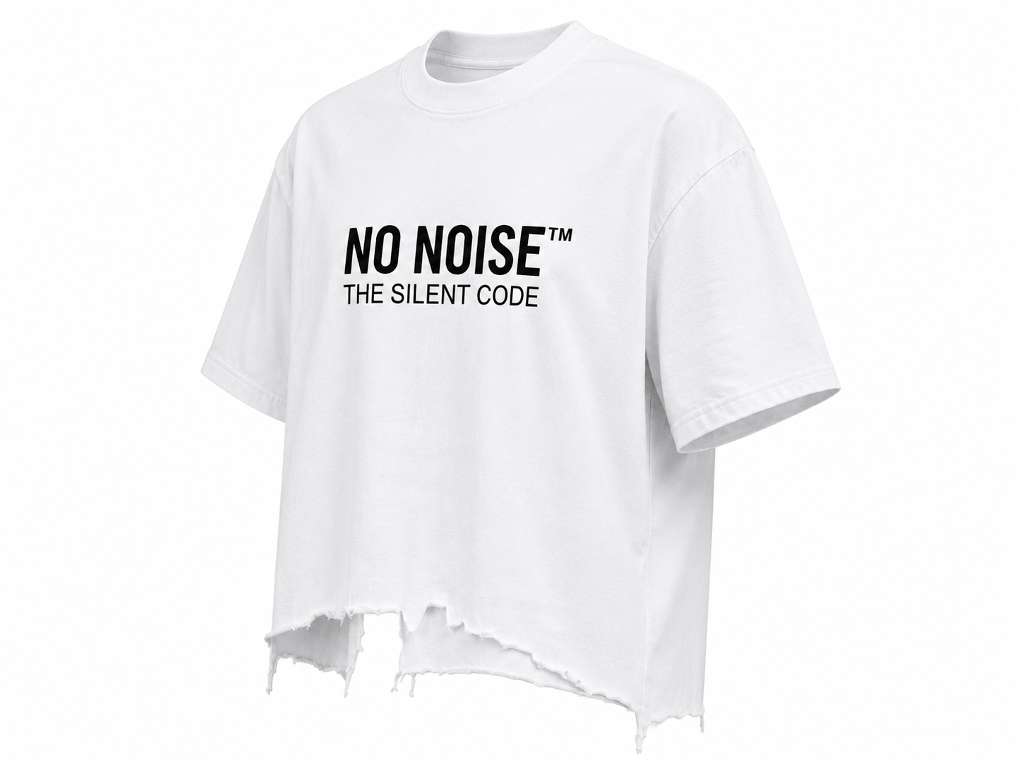 NO NOISE™ Be Still Distressed Tee — White
