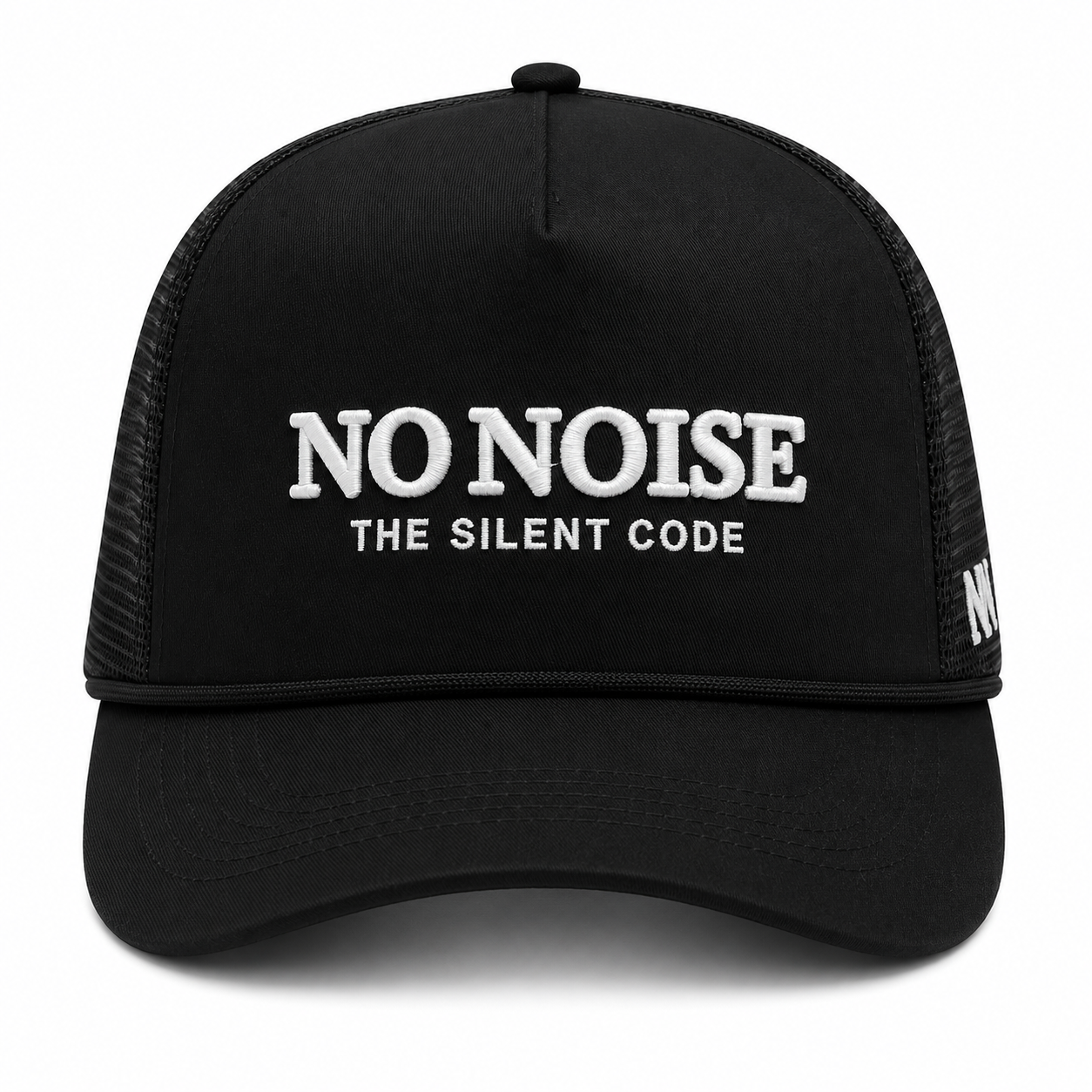 NO NOISE™ Shadow Code — front view, NO NOISE™ chest embroidery detail