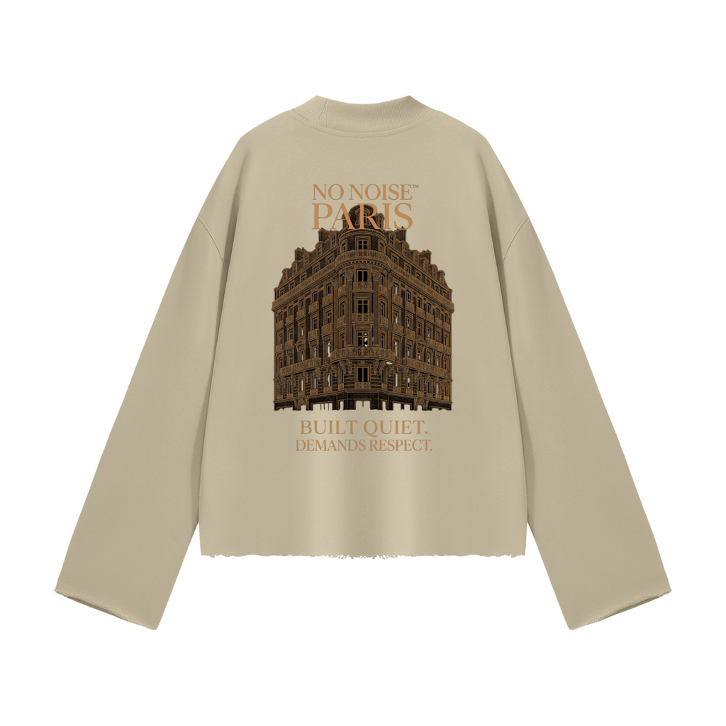 The Signature Crew Mock Neck - Stone — View 2
