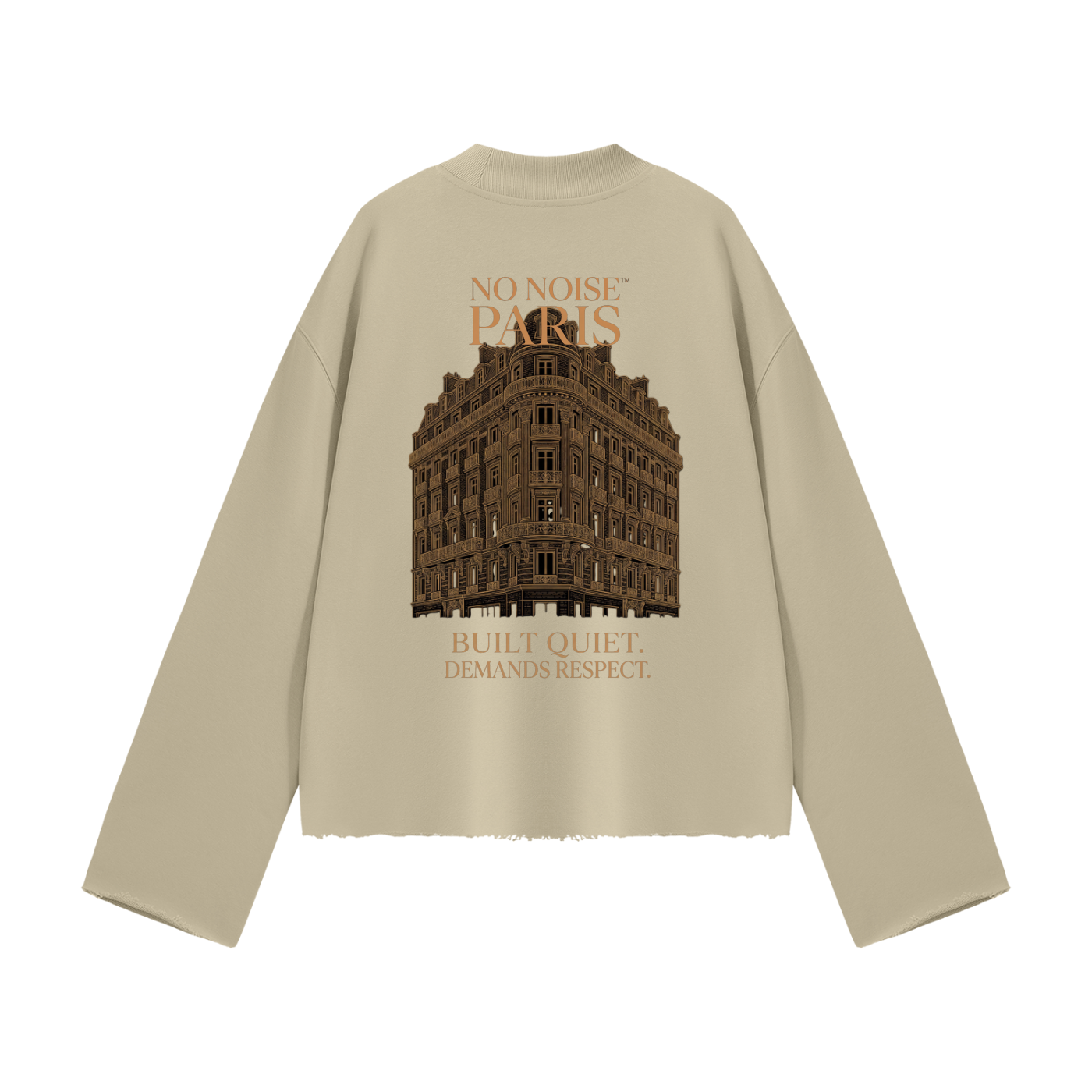 The Signature Crew Mock Neck - Stone — View 2