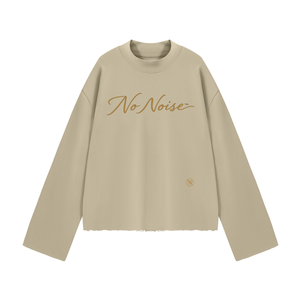 The Signature Crew Mock Neck - Stone