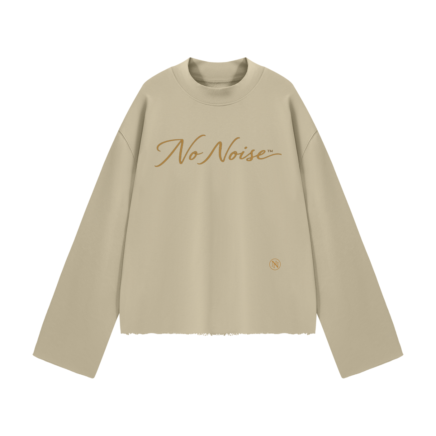 The Signature Crew Mock Neck - Stone