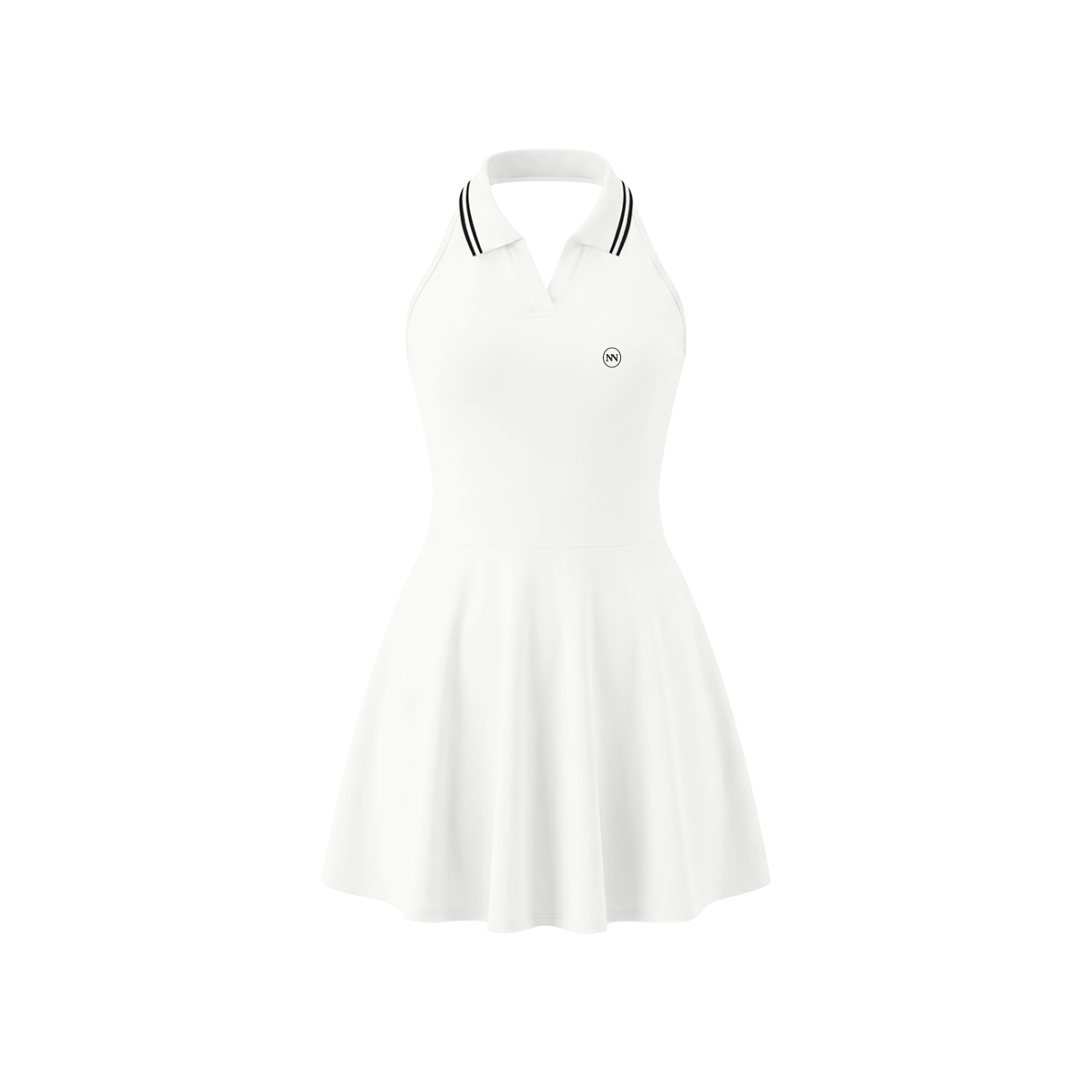 NO NOISE™ SILENT FLOW DRESS WHITE