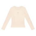 NO NOISE™ Apricot long-sleeve training top, front
