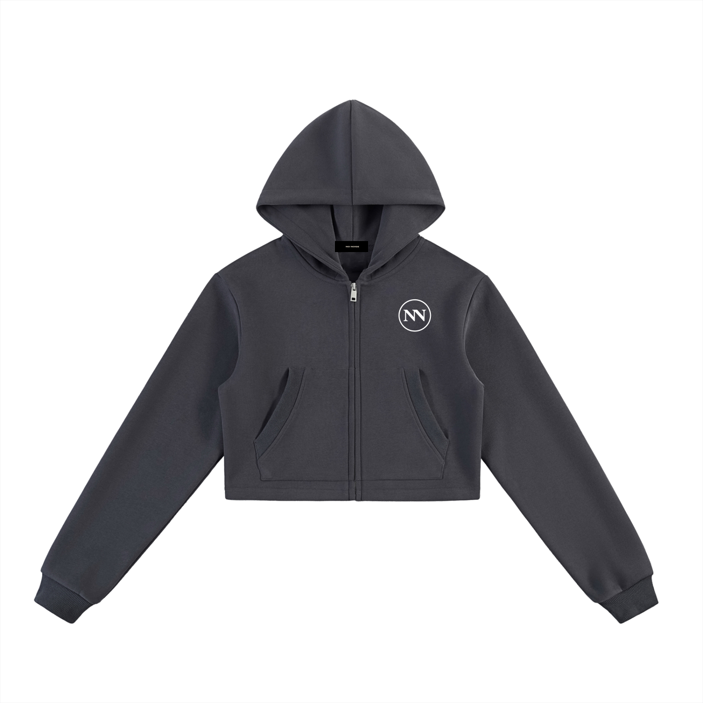 NO NOISE™ SILENT FORM CROPPED ZIP