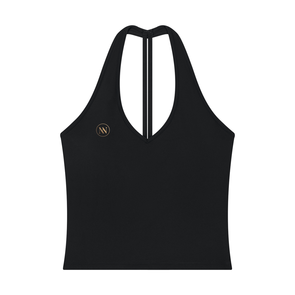 Studio Racerback Halter Tank Top - Black