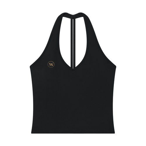 Studio Racerback Halter Tank Top - Black