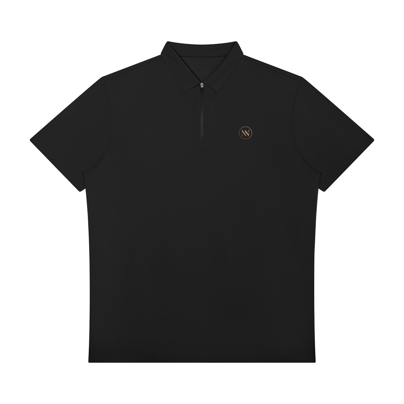 THE MOTION QUATER ZIP POLO - OBSIDIAN