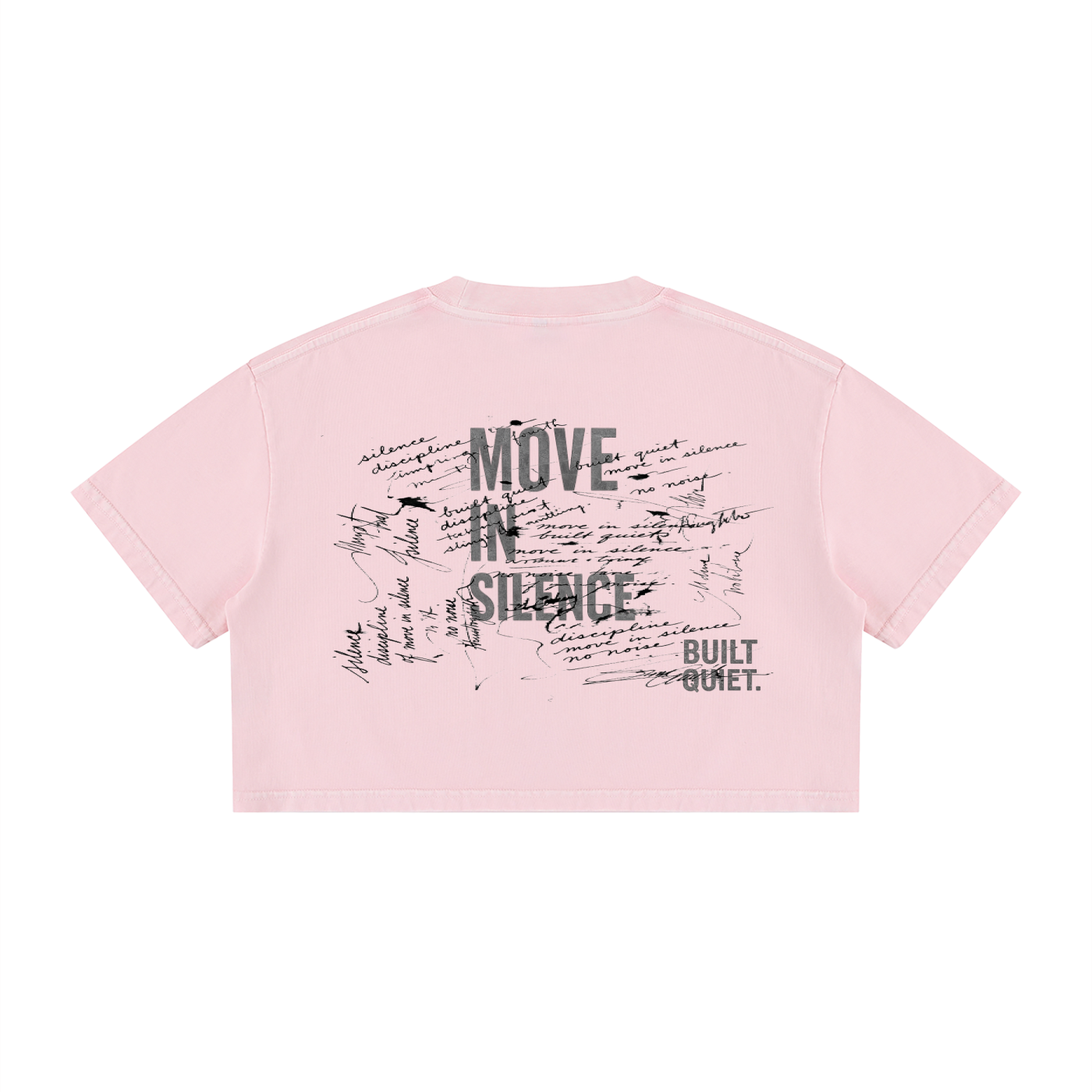 NO NOISE™ HER — RESEARCH MINERAL WASH CROP TEE