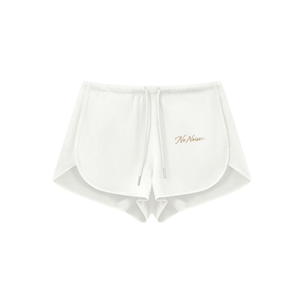 The Signature- HER Drawstring Shorts — WHITE