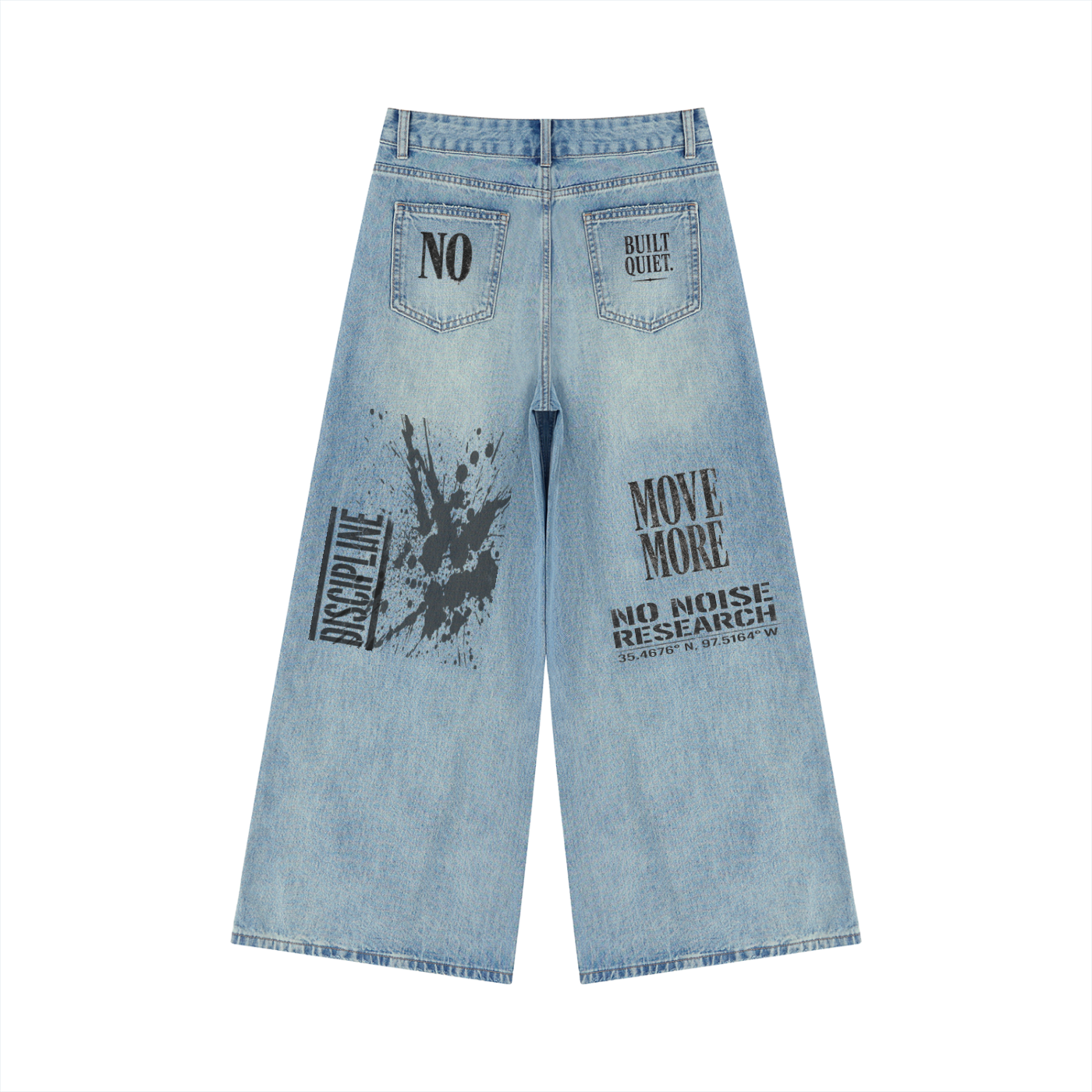 NO NOISE™ HER — NO ATTENTION WIDE LEG JEAN
