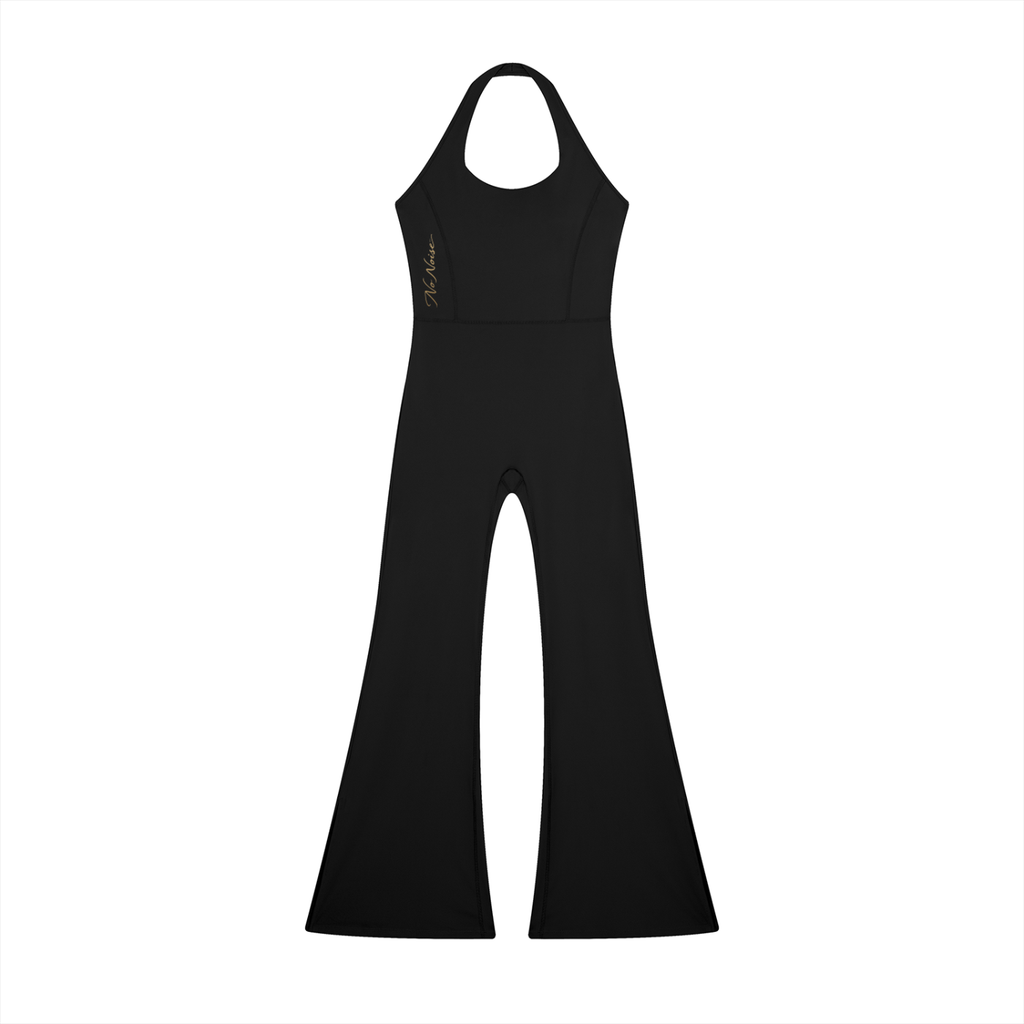 MOTION HALTER JUMPSUIT - OBSIDIAN