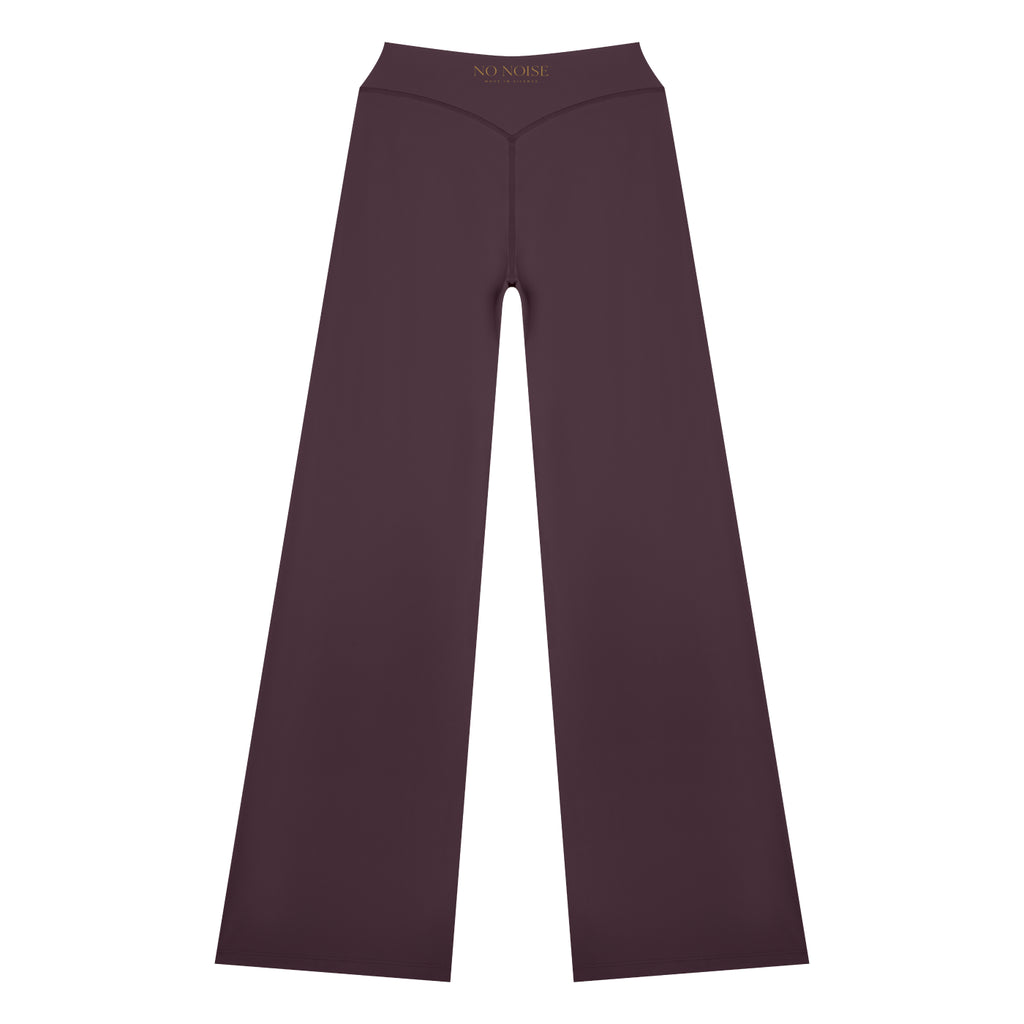 NO NOISE Studio High Rise Flare Pant™ — Plum, back product view.