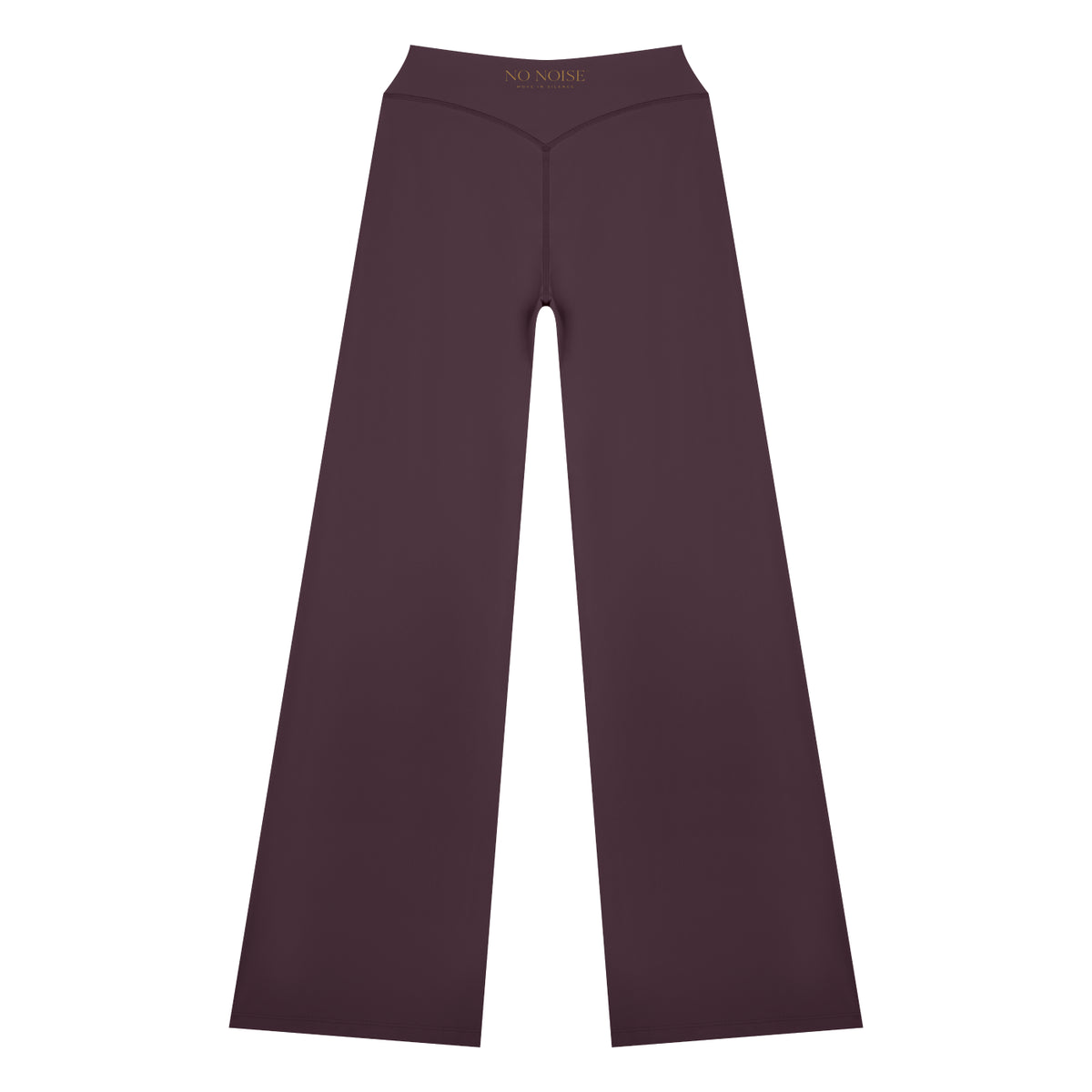 NO NOISE Studio High Rise Flare Pant™ — Plum, back product view.