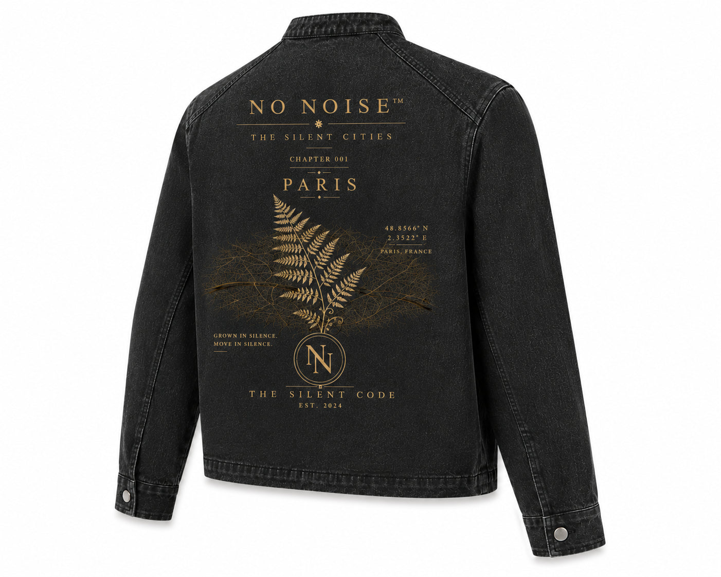 NO NOISE™ 001 SILENT FORM JACKET — WASHED BLACK