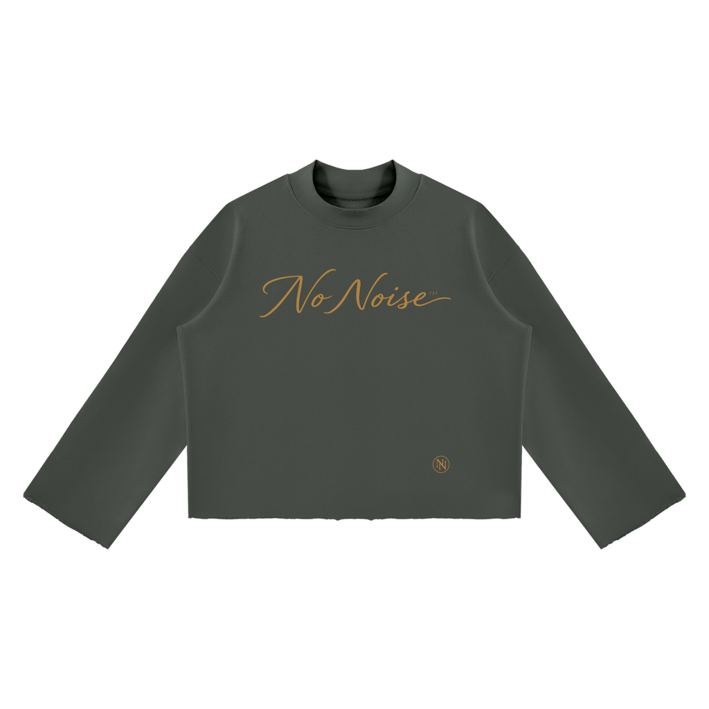 The Signature Crew Mock Neck - Slate — View 3
