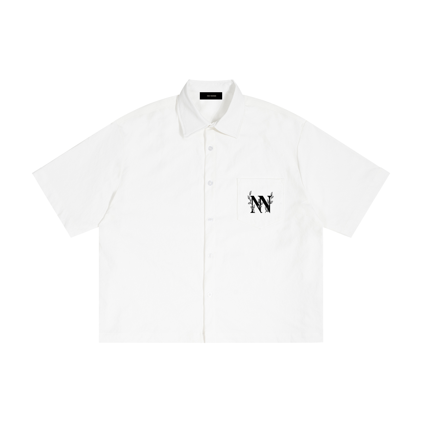 NO NOISE™ 001 BOTANICAL CAMP SHIRT — WHITE