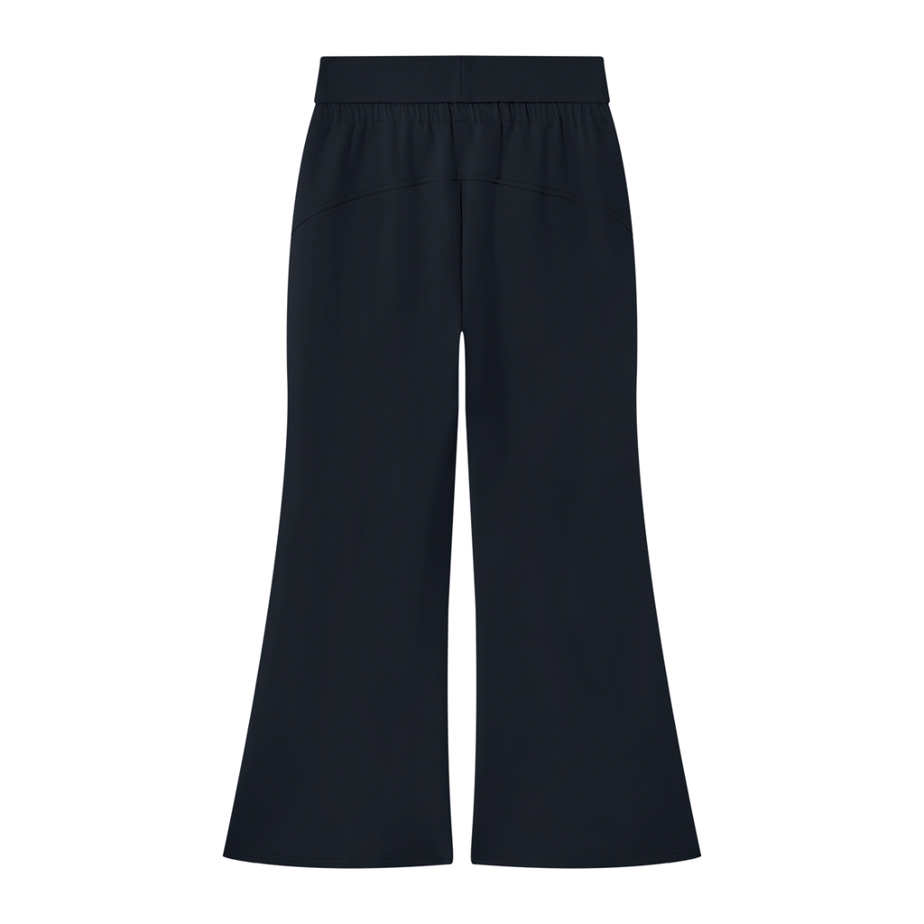 NO NOISE™ Navy blue Original Signal flared sweatpants, back