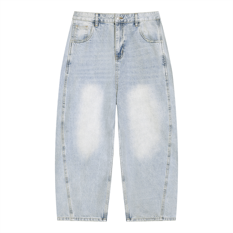 NO NOISE™ STILL FORM BARREL DENIM — SUNFADE — product view 1