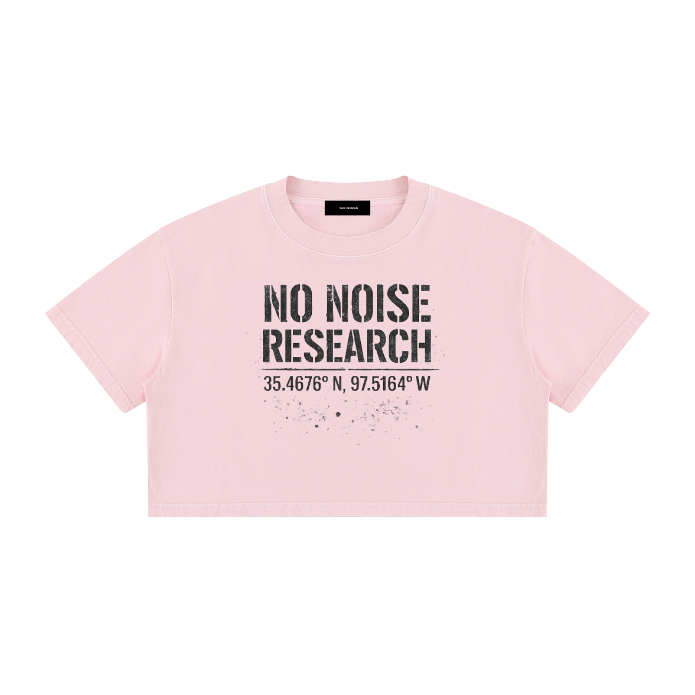 NO NOISE™ HER — RESEARCH MINERAL WASH CROP TEE