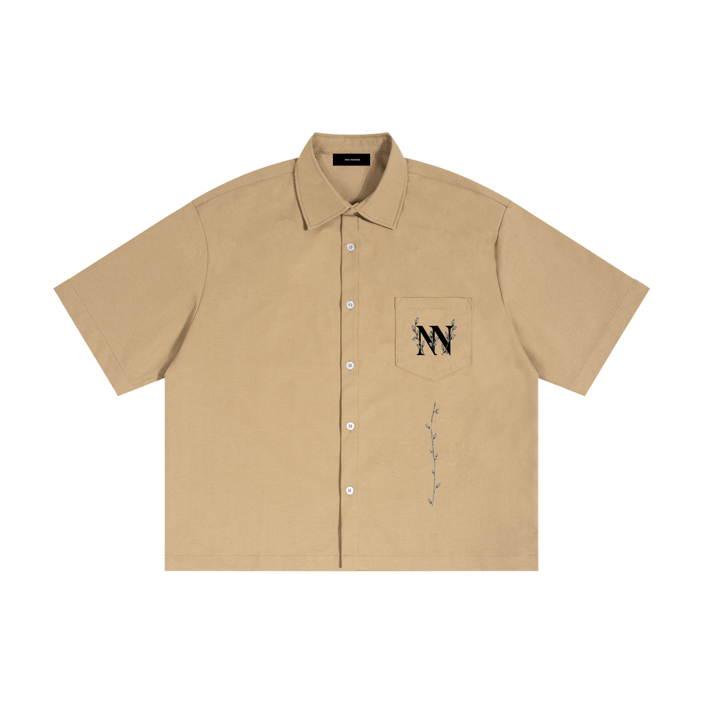 NO NOISE™ 001 BOTANICAL CAMP SHIRT — KHAKI
