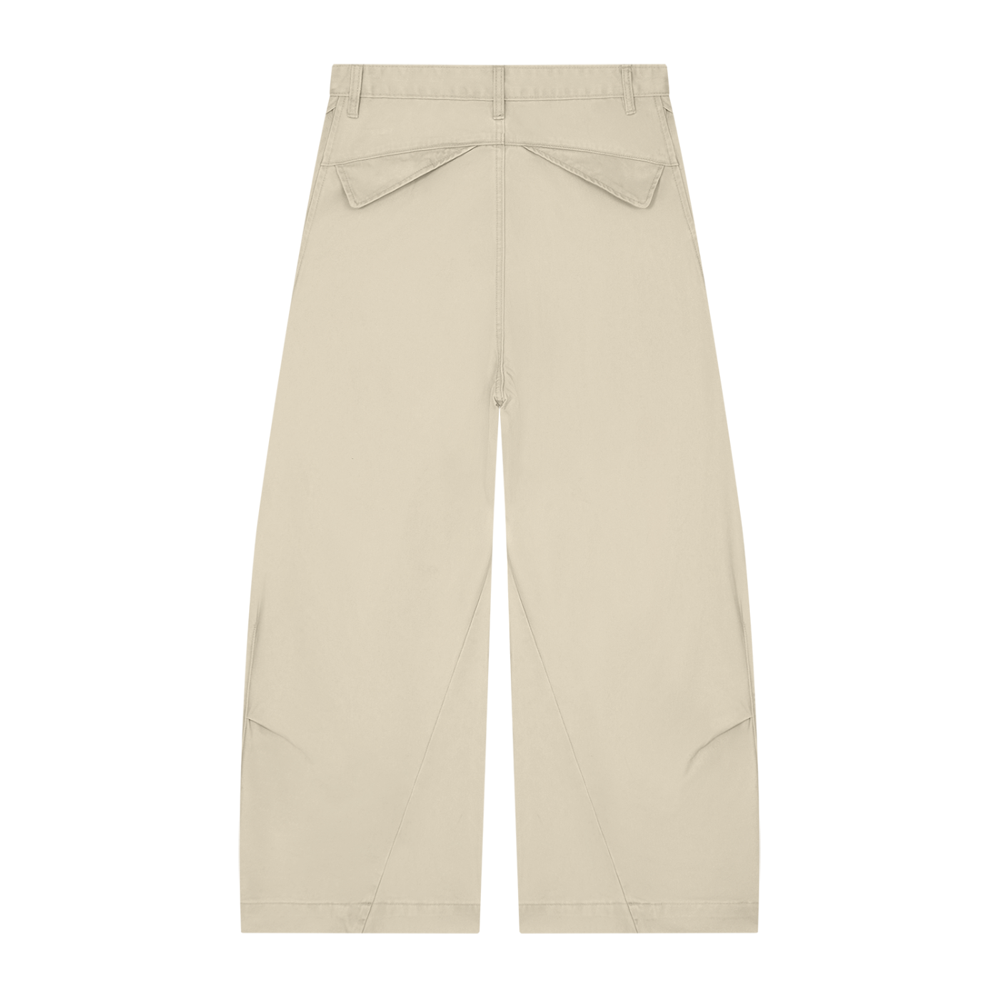 NO NOISE™ 001 Barrel Leg Pant — Bone, back view
