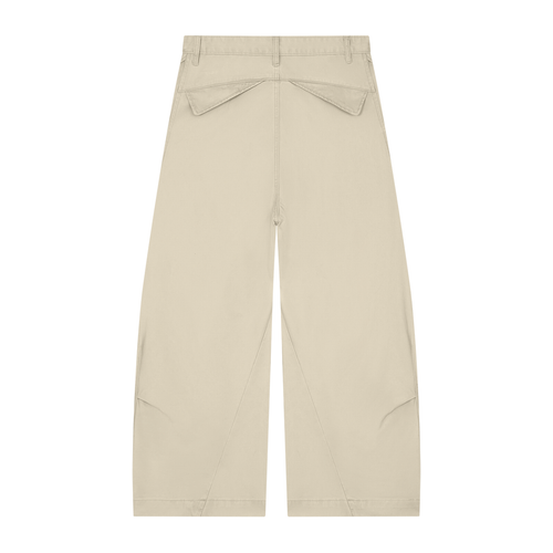 NO NOISE™ 001 Barrel Leg Pant — Bone, back view