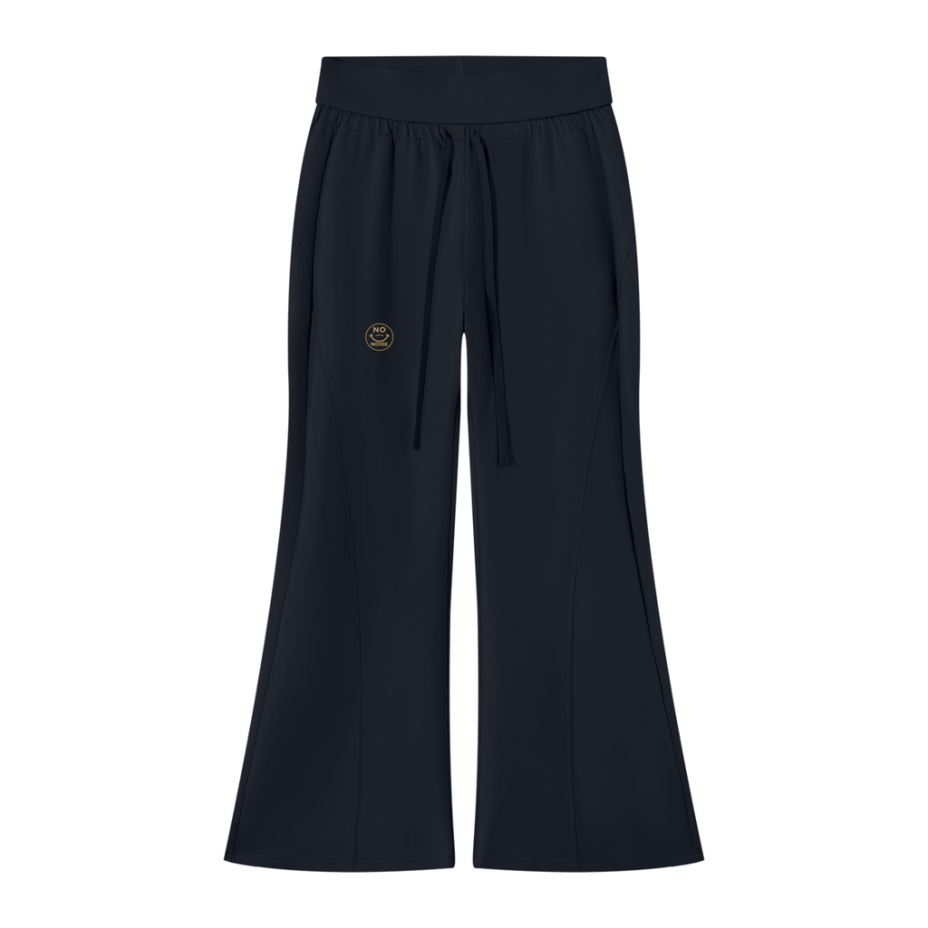 NO NOISE™ Navy blue Original Signal flared sweatpants, front