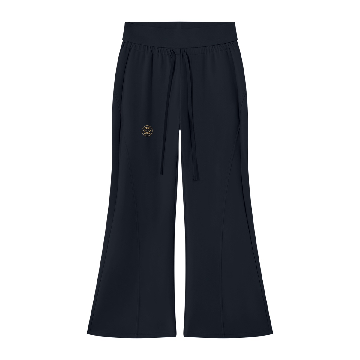 NO NOISE™ Navy blue Original Signal flared sweatpants, front