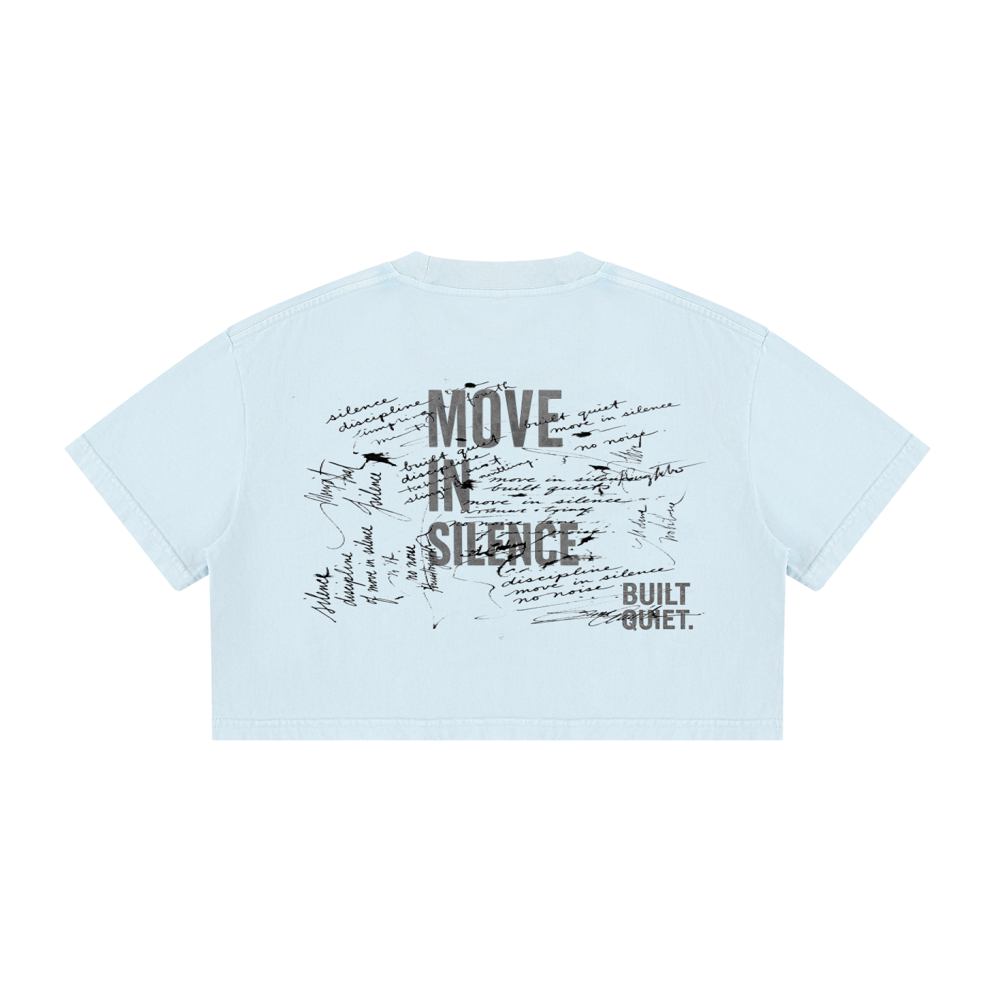 NO NOISE™ HER — RESEARCH MINERAL WASH CROP TEE