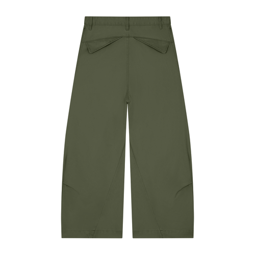 NO NOISE™ 001 Barrel Leg Pant — Fern, back view