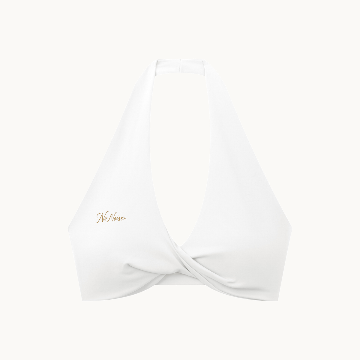 Élan Halter — Porcelain, front product view on warm ivory; original garment preserved.