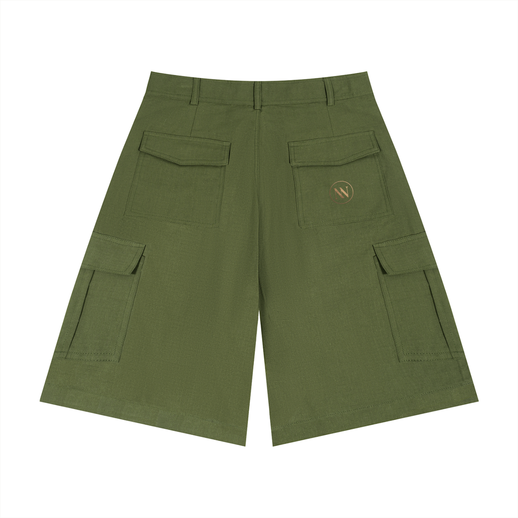 UTILITY CARGO SHORTS - OLIVE