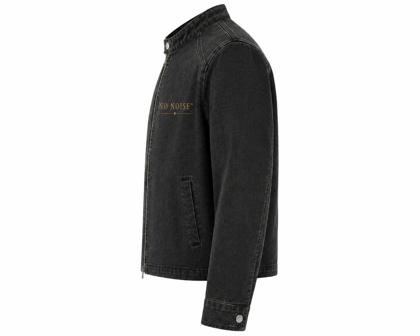 NO NOISE™ 001 SILENT FORM JACKET — WASHED BLACK