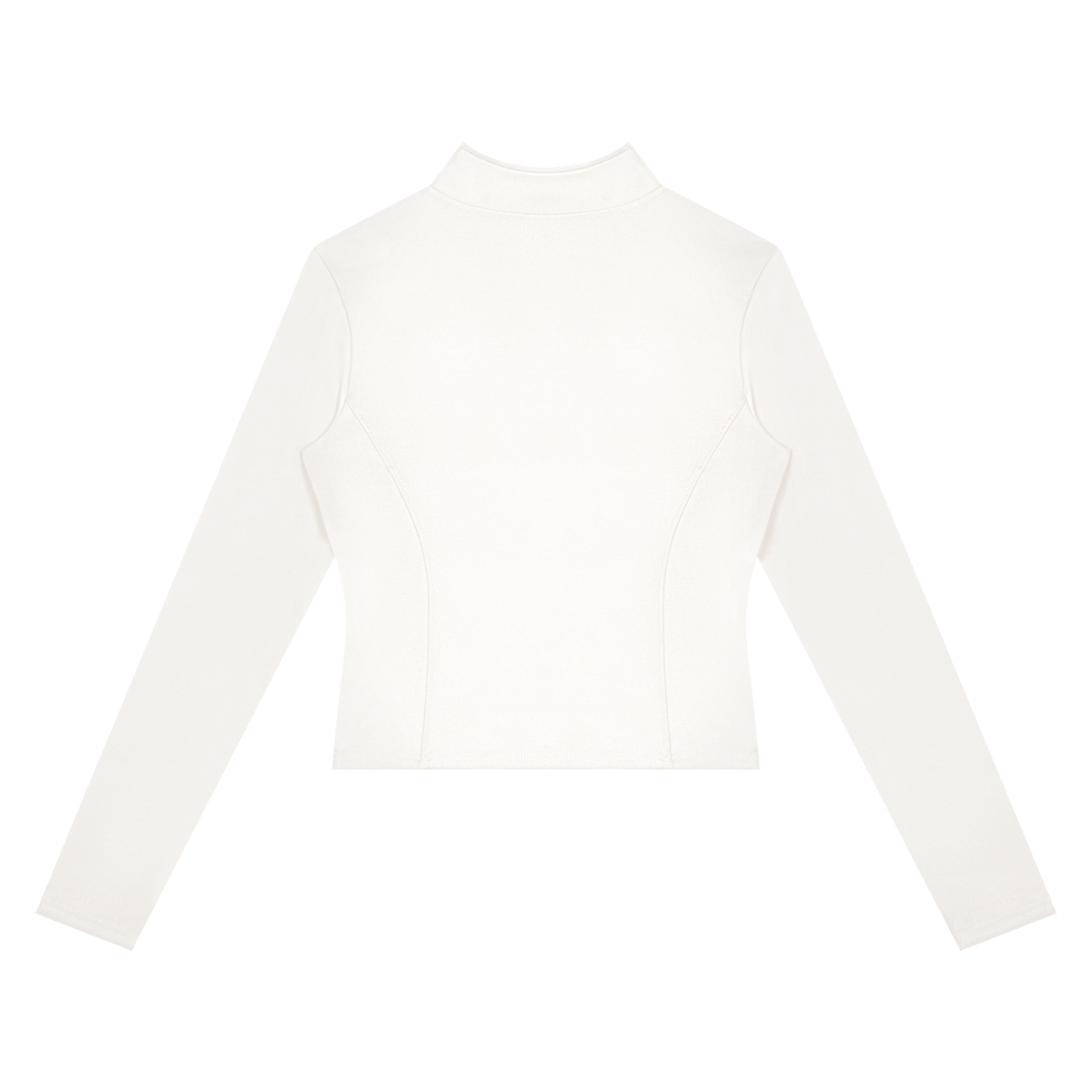 NO NOISE™ White paneled zip jacket, back