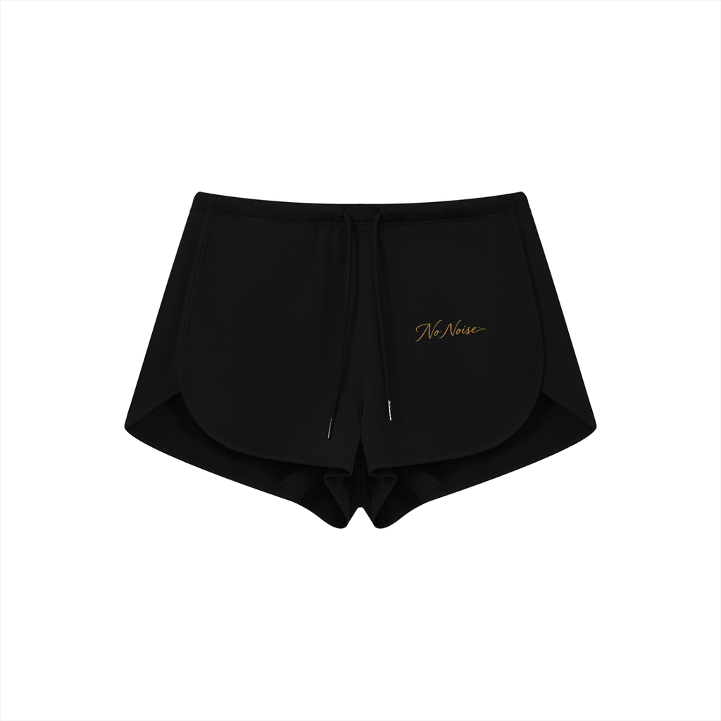The Signature- HER Drawstring Shorts — BLACK