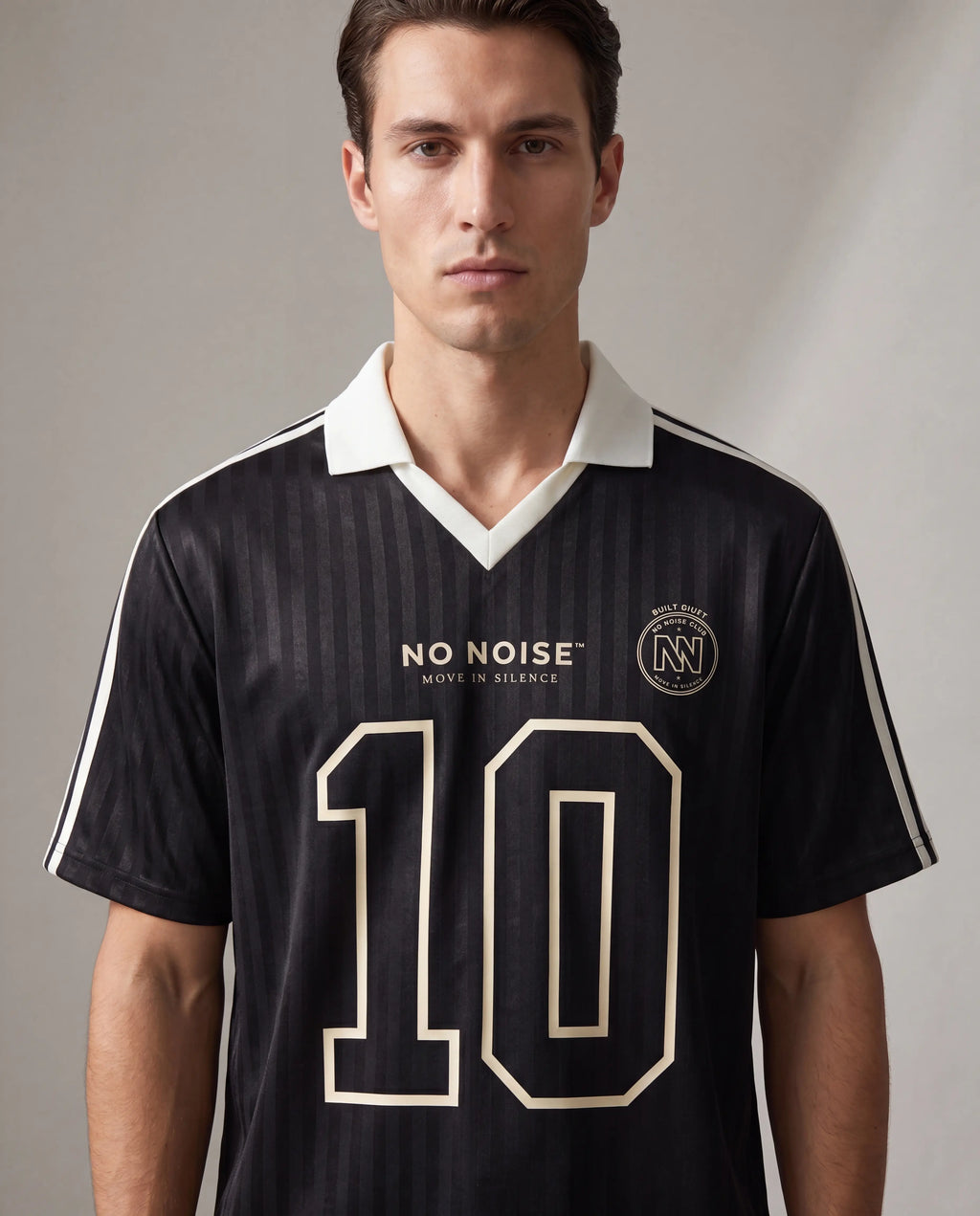 NO NOISE Player Jersey on model, front view
