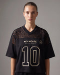 NO NOISE HER No.10 Lace Jersey on model, front view