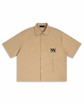 NO NOISE™ 001 BOTANICAL CAMP SHIRT — KHAKI — Hero