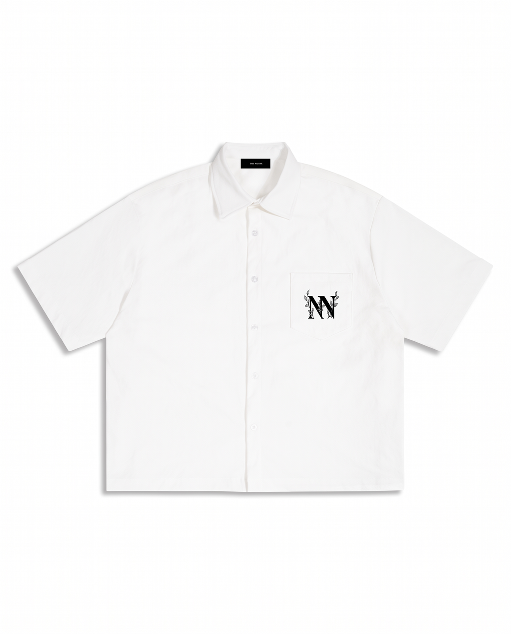 NO NOISE™ 001 BOTANICAL CAMP SHIRT — WHITE — Hero