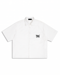 NO NOISE™ 001 BOTANICAL CAMP SHIRT — WHITE — Hero