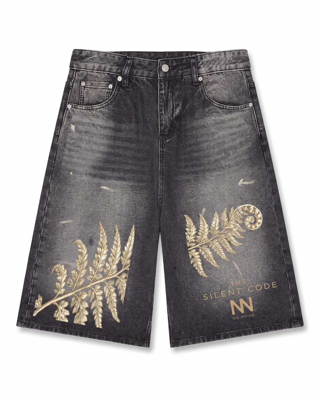NO NOISE™ 001 BOTANICAL DENIM SHORT — Hero