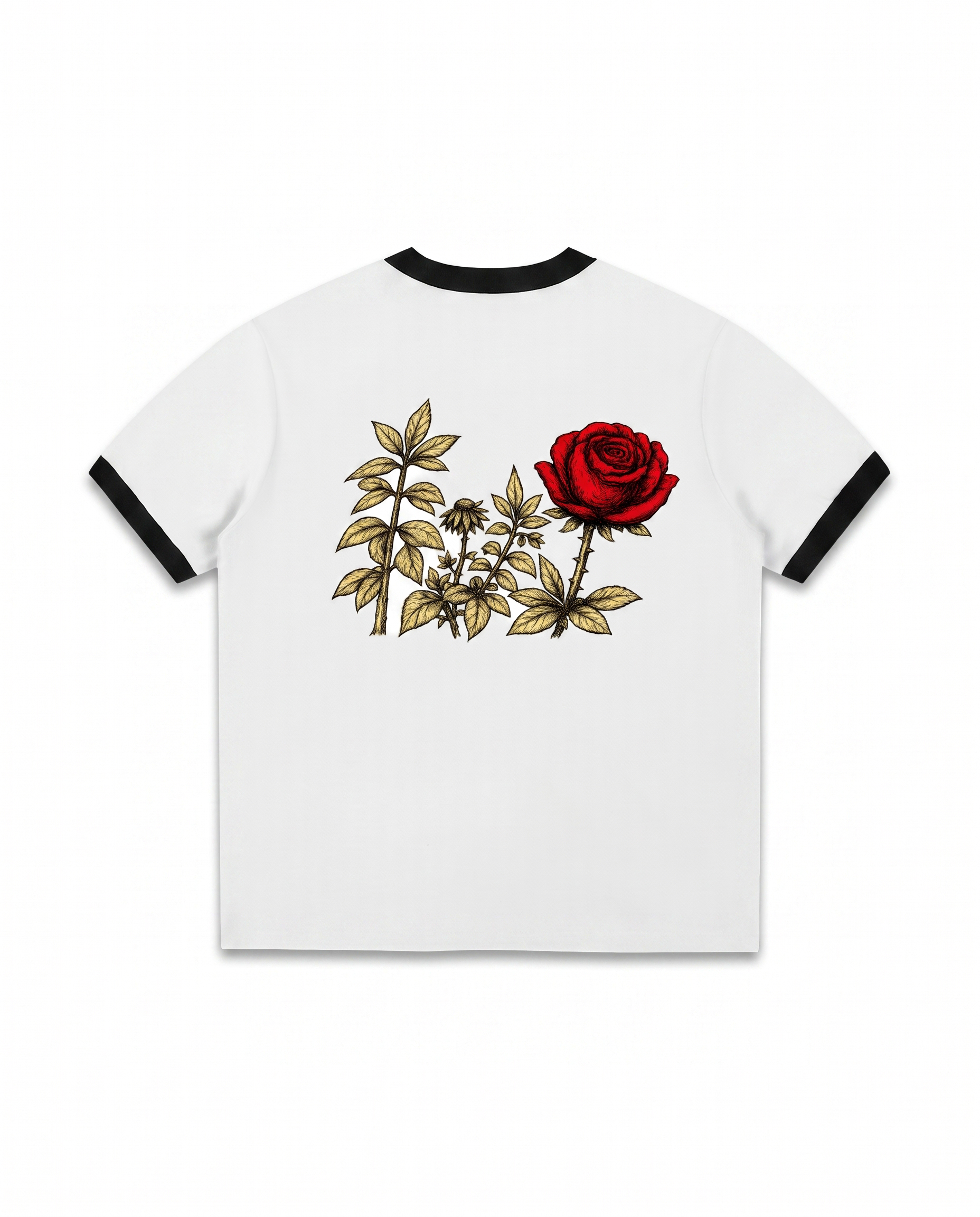NO NOISE™ 001 BOTANICAL RINGER TEE — Back