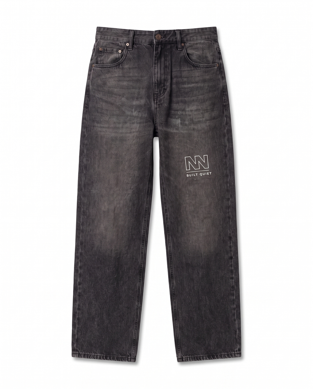NO NOISE™ BUILT QUIET JEAN — BLACK WASH — Hero