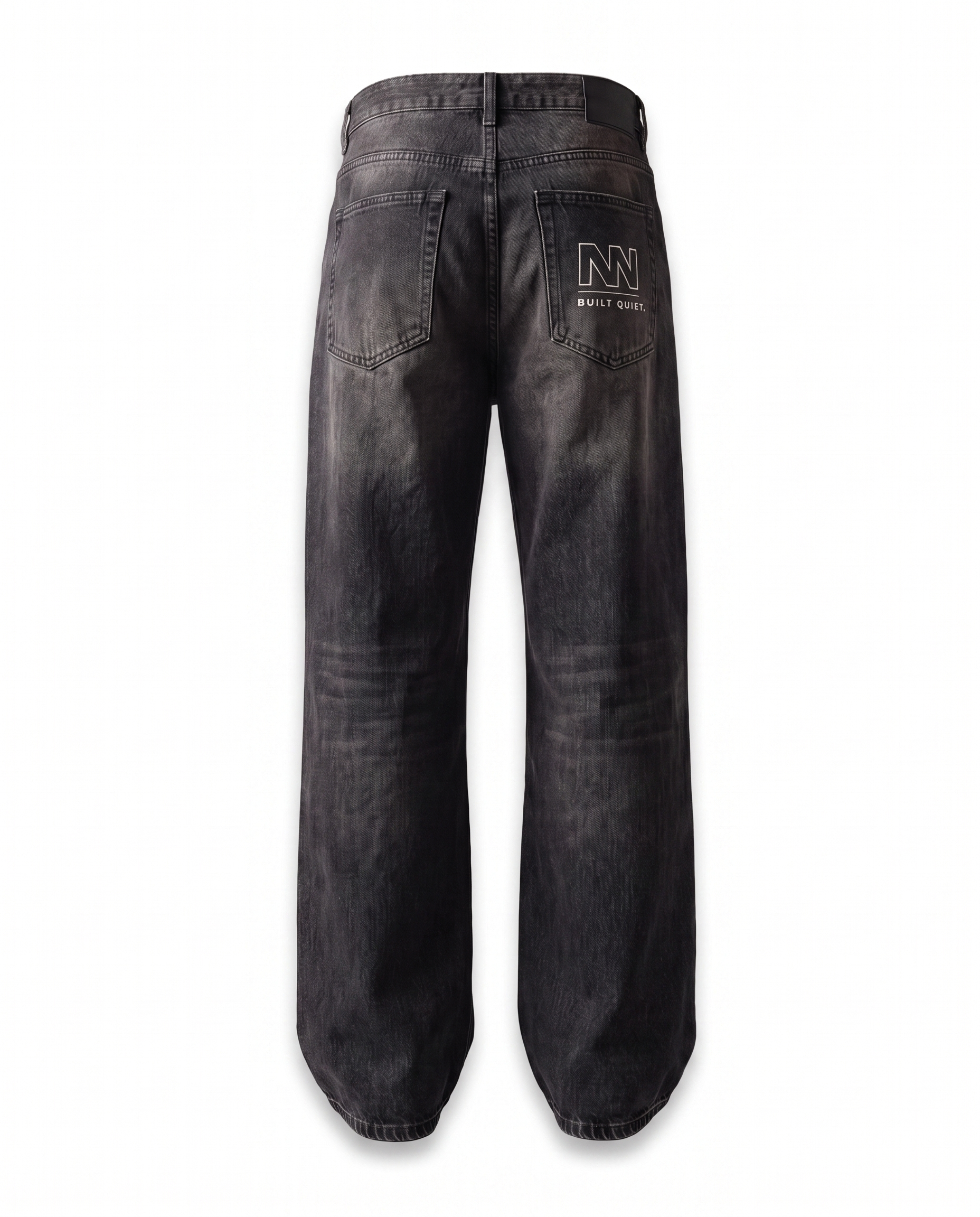 NO NOISE™ BUILT QUIET JEAN — BLACK WASH — Alternate Front
