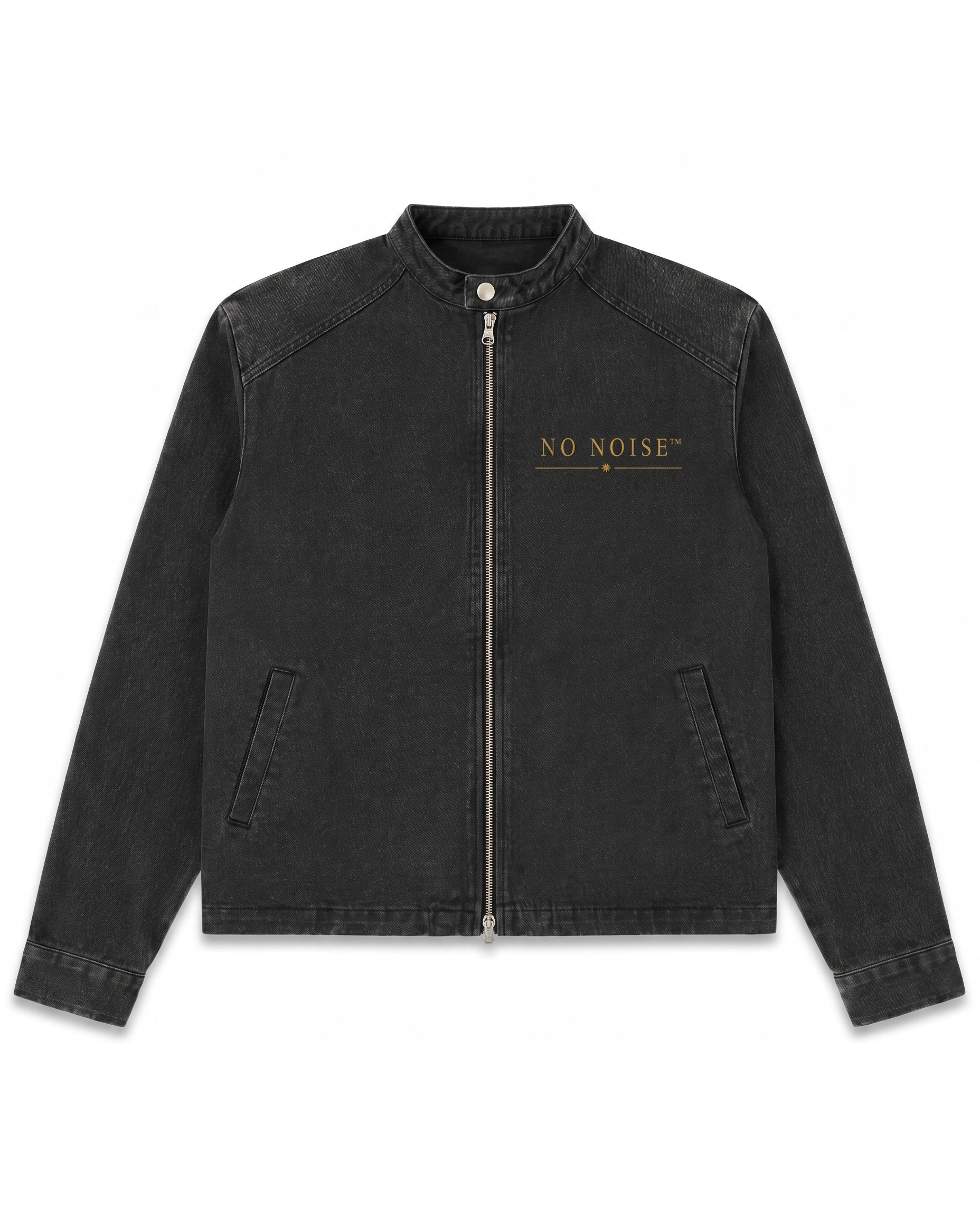 NO NOISE™ 001 SILENT FORM JACKET — WASHED BLACK — Hero